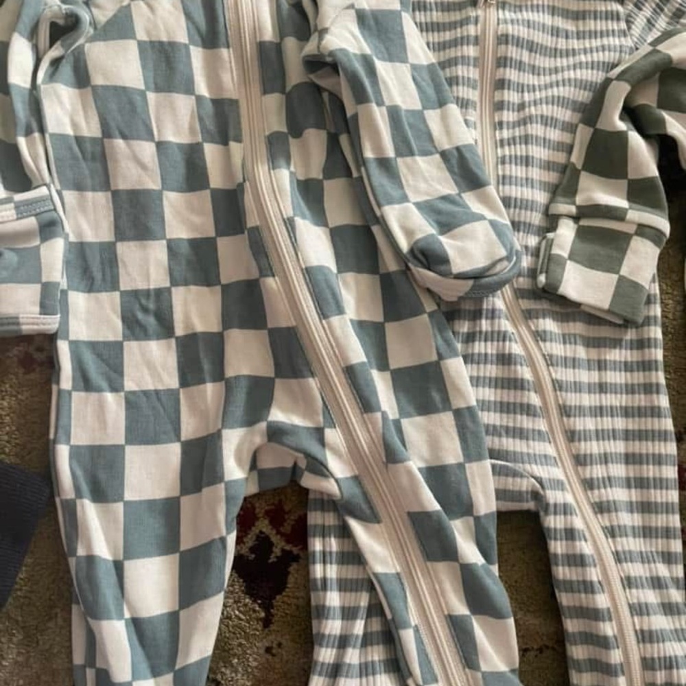 Checkered baby organic spearmint boutique